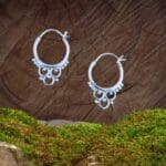 an image of a pair of Petite Circles Boho Sterling Silver Hoops