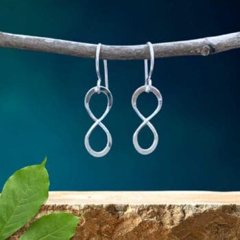 an image of a pair of Infinity Sterling Silver Dangle Earrings