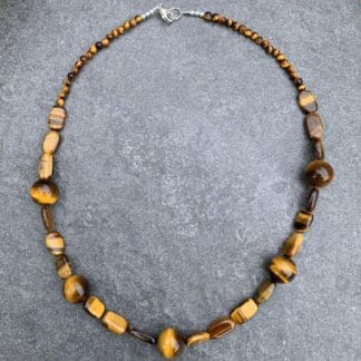 An image of a Mixed Tiger's Eye Beaded Necklace