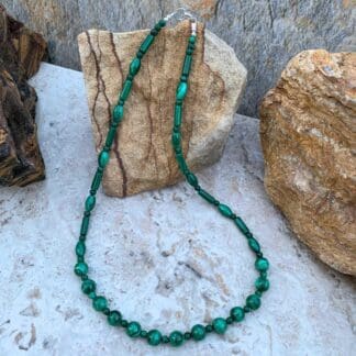 an image of a Malachite Mixed Beads Necklace