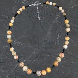 an image of a Crazy Lace Agate and Black Onyx Necklace
