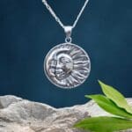 an image of a Celestial Moon and Sun Sterling Silver Pendant