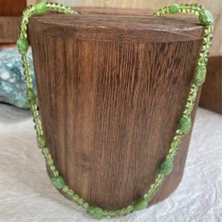 Peridot Nuggets and Beads Necklace