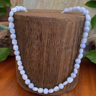 an image of a Blue Lace Agate Beaded Necklace