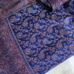 an image of an Indigo and Burgundy Paisley Scarf