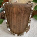 an image of a Faceted Smoky Quartz and Pearl Beaded Necklace