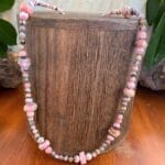 an image of a rhodochrosite Beaded Necklace