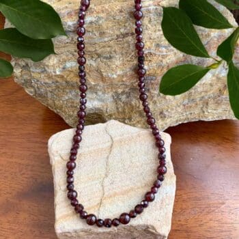 an image of a Mixed Garnets Beaded Necklace