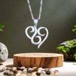 an image of a Sterling Swirl Heart Pendant