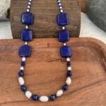 an image of a Lapis Lazuli and Pearls Statement Necklace