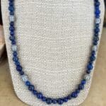 an image of a Hematite Buddhas with Lapis Lazuli Necklace