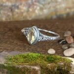 an image of a Dainty Marquise Citrine and Sterling Silver Ring
