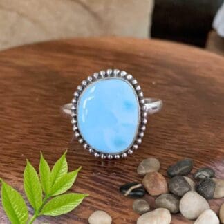 an image of a Freeform Larimar and Sterling Silver Ring