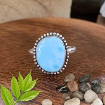 an image of a Freeform Larimar and Sterling Silver Ring