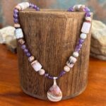 an image of a Rainbow Amethyst and Amethyst Necklace