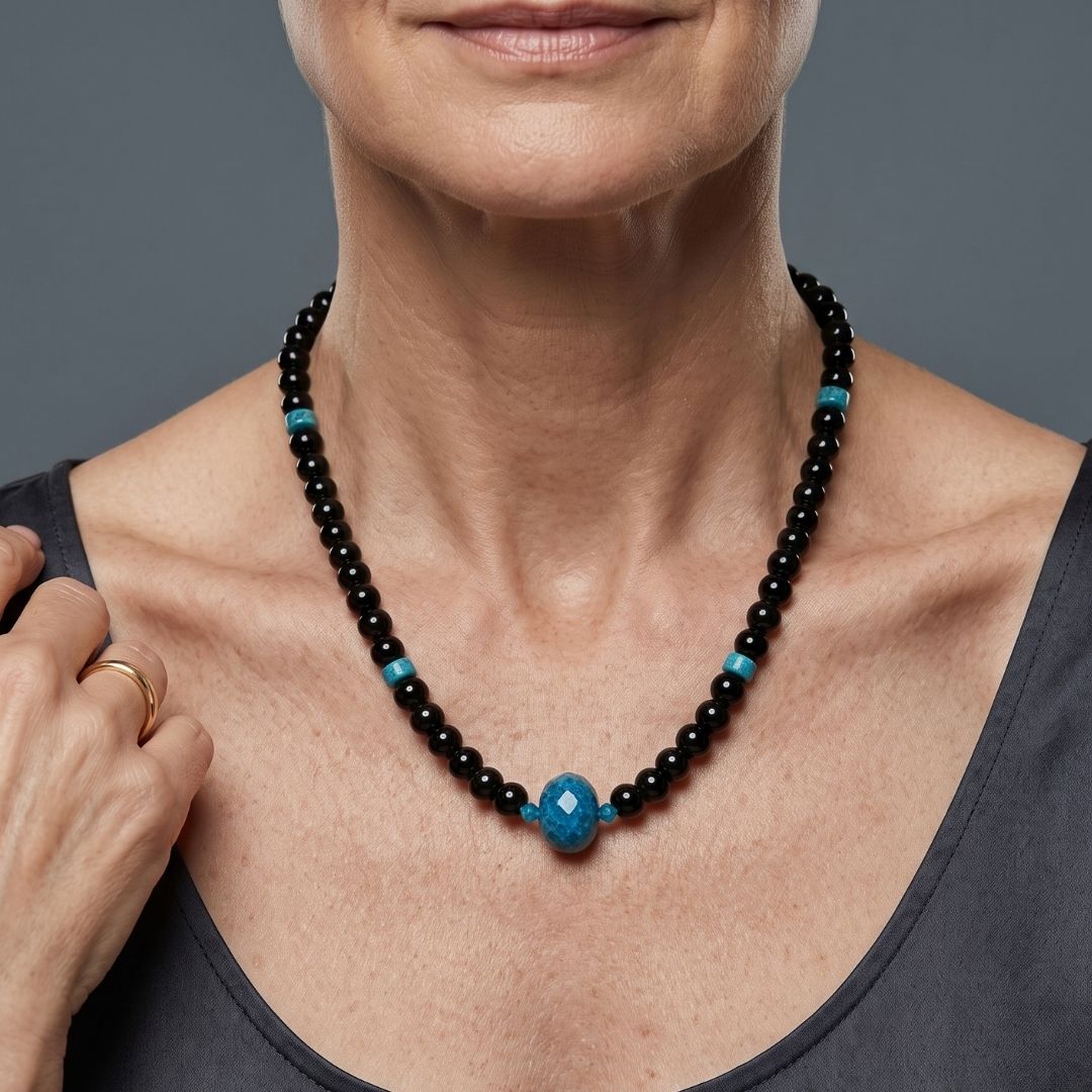 Apatite and Black Onyx Necklace - Image 5