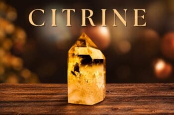 An image of a piece of citrine, The Golden November Birthstone with a point.